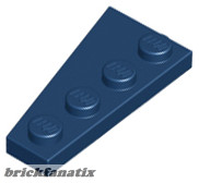 Lego Wedge, Plate 4 x 2 Right, Dark blue