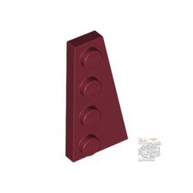 Lego RIGHT PLATE 2X4 W/ANGLE, Dark red