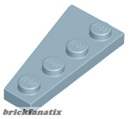 Lego Wedge, Plate 4 x 2 Right, Sand blue