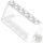 Lego Windscreen 2 x 6 x 2, Trans clear
