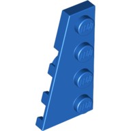 Lego LEFT PLATE 2X4 W/ANGLE, Bright blue