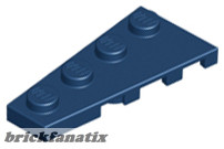 Lego LEFT PLATE 2X4 W/ANGLE, Dark blue