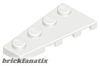 Lego Left Plate 2X4 W/Angle, White