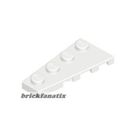 Lego Left Plate 2X4 W/Angle, White
