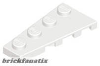 Lego Left Plate 2X4 W/Angle, White