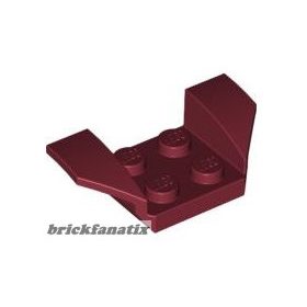 Lego Vehicle, Mudguard 2 x 4 with Flared Wings, Dark red