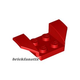 Lego Vehicle, Mudguard 2 x 4 with Flared Wings, Red