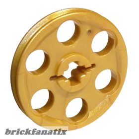 Lego Technic Wedge Belt Wheel (Pulley), Pearl gold