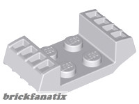 Lego Plate, Modified 2 x 2 with Vents, Light gray