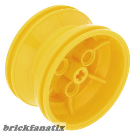 Lego Wheel 43.2mm D. x 26mm Technic Racing Small, 3 Pin Holes, Yellow