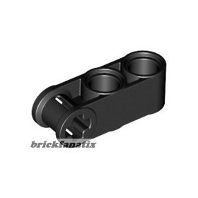   Lego Technic, Axle and Pin Connector Perpendicular 3L with 2 Pin Holes, Black