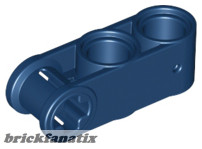 Lego Technic, Axle and Pin Connector Perpendicular 3L with 2 Pin Holes, Dark blue