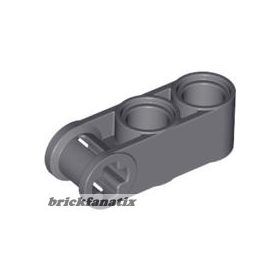  Lego Technic, Axle and Pin Connector Perpendicular 3L with 2 Pin Holes, Dark grey