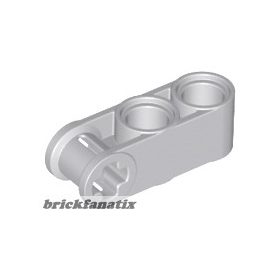   Lego Technic, Axle and Pin Connector Perpendicular 3L with 2 Pin Holes, Light grey