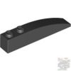 Lego Slope, Curved 6 x 1 with 2 Studs, Black