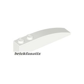 Lego Slope, Curved 6 x 1 with 2 Studs, White