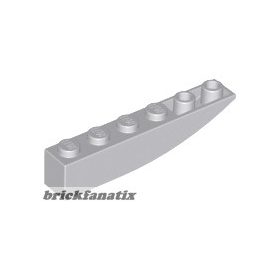 Lego Slope, Curved 6 x 1 Inverted, Light bluish gray
