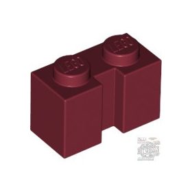 Lego BRICK 1X2 W. GROOVE, Dark red