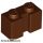 Lego BRICK 1X2 W. GROOVE, Reddish brown