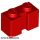 Lego BRICK 1X2 W. GROOVE, Red