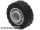 Lego Wheel 11mm D. x 8mm with Center Groove, 4 Spokes with Black Tire 17.5mm D. x 6mm with Shallow Staggered Treads - Band Around Center of Tread (42610 / 92409)