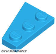 Lego RIGHT PLATE 2X3 W/ANGLE, Dark azur