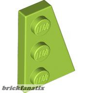 Lego RIGHT PLATE 2X3 W/ANGLE, Lime