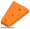Lego RIGHT PLATE 2X3 W/ANGLE, Orange
