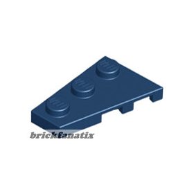 Lego Wedge, Plate 3 x 2 Left, Dark blue