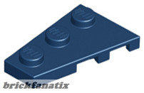 Lego Wedge, Plate 3 x 2 Left, Dark blue