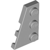 Lego LEFT PLATE 2X3 W/ANGLE Light grey