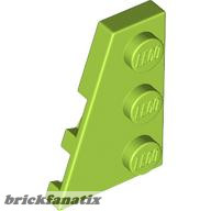 Lego LEFT PLATE 2X3 W/ANGLE, Lime