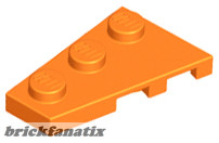 Lego LEFT PLATE 2X3 W/ANGLE Orange