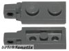 Lego PLATE 1X2 W/STUB VERTICAL/ENDL, Dark gray