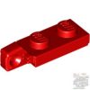 Lego PLATE 1X2 W/STUB VERTICAL/END, Bright red