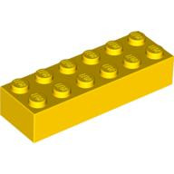 Lego Brick 2X6, Bright yellow