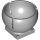 Lego Cylinder Hemisphere 3 x 3 Ball Turret Socket with 2 x 2 Base, Light bluish gray
