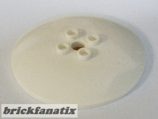 Lego Dish 6 x 6 Inverted (Radar) - Hollow Studs, White