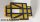 Lego Panel 2 x 5 x 6 Wall with Window with Black Stripes Pattern, Yellow