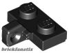 Lego Hinge Plate 1 x 2 Locking with 1 Finger on Side with Bottom Groove, Black