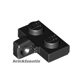   Lego Hinge Plate 1 x 2 Locking with 1 Finger on Side with Bottom Groove, Black
