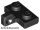 Lego Hinge Plate 1 x 2 Locking with 1 Finger on Side with Bottom Groove, Black