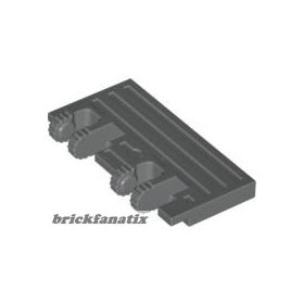   Lego Hinge Train Gate 2 x 4 Locking Dual 2 Fingers with Rear Reinforcements, Dark grey