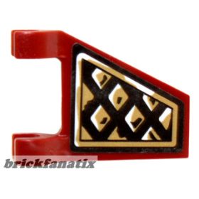   Lego Flag 2 x 2 Trapezoid with Black and Gold Diamonds Pattern Model Right Side (Sticker) - Set 70732
