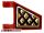 Lego Flag 2 x 2 Trapezoid with Black and Gold Diamonds Pattern Model Right Side (Sticker) - Set 70732