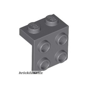 Lego Bracket 1 x 2 - 2 x 2, Dark bluish gray