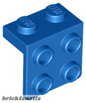 Lego Bracket 1 x 2 - 2 x 2, Blue