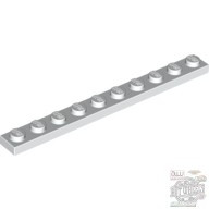 Lego Plate 1x10, White