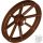 Lego Wheel Wagon Large 33mm D., Hole Notched for Wheels Holder Pin, Reddish brown