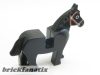 Lego Horse with Black Eyes Circled with White, Brown Bridle Pattern